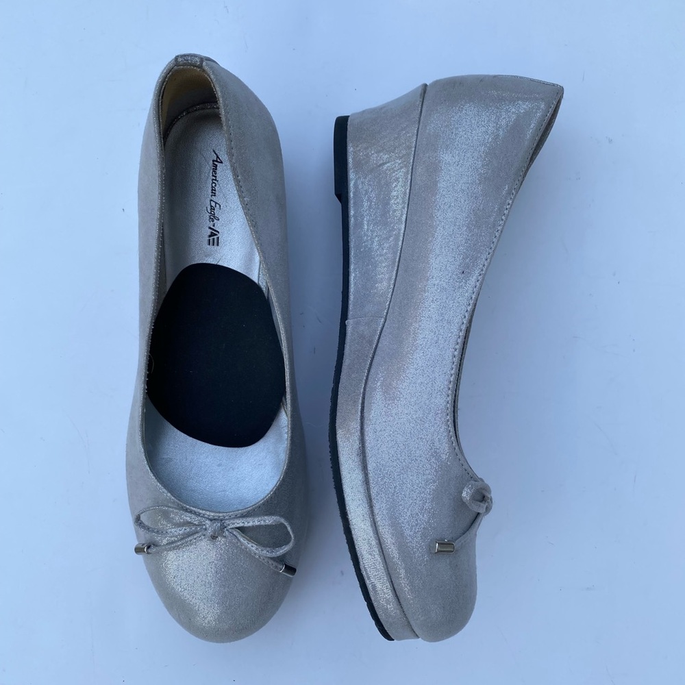 American Eagle Women's Silver Wedge Heels women’s Size 5